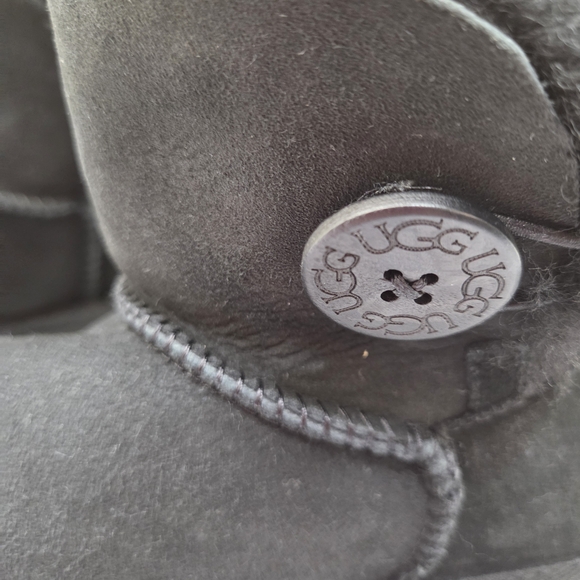 UGG Black Shearling Ankle Boots - Picture 7 of 11